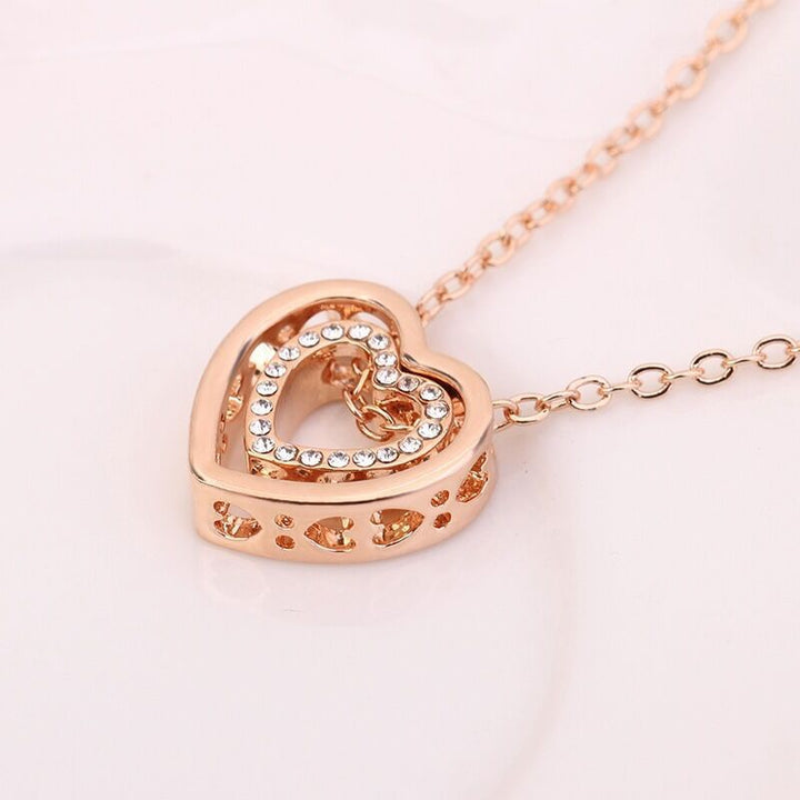 Simple Love Fashion Full Diamond Crystal Necklace – Jewelry Gift Ideas — 1