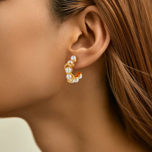 Affordable Luxury Fashion Retro Stud Earrings Gold – Stylish Gifts — 1