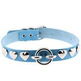 Women's Bar Hip-hop Heart Rivet Round Ring Leather – Gifts for Her — 10