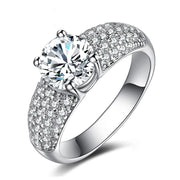 Zircon Copper Four-Claw Diamond Ring Lady – Useful Gifts — 1