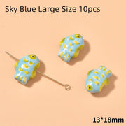 Hand-painted Yellow Small Fish Shape Ceramic – Jewelry Gift Ideas — 11