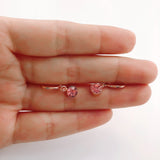 Copper and zircon rose gold earrings – Birthday Gifts — 6