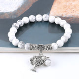 Vintage Frosted White Pine Bead Bracelet – Jewelry Gift Ideas — 5