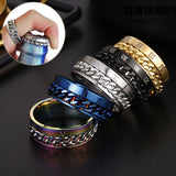 Roman Letter Rotatable Chain Rings Men Digital – Jewelry Gift Ideas — 1