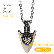 Vintage Nordic Arrow Titanium Steel Necklace – Jewelry Gift Ideas — 3