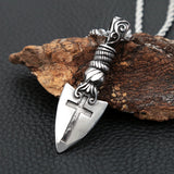 Personality Vintage Cross Shield Titanium Steel – Jewelry Gift Ideas — 4