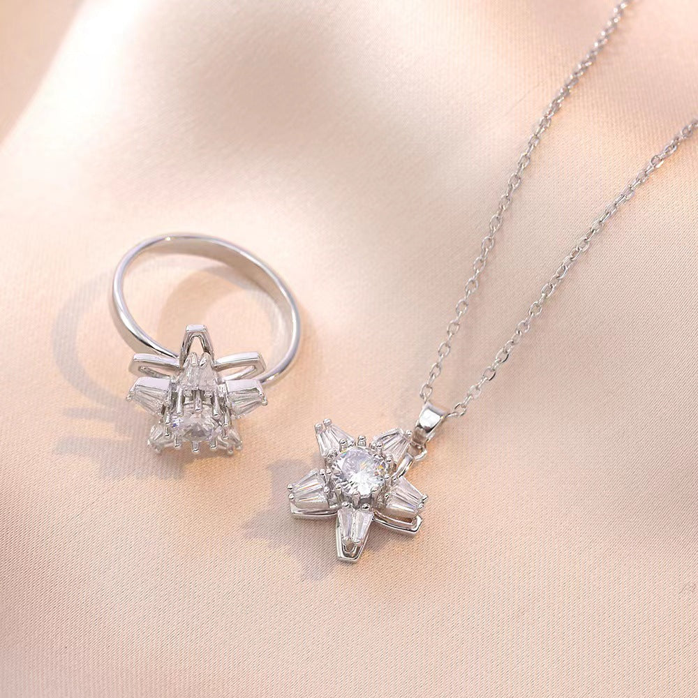 Necklace Female Flower Micro Inlaid Zircon – Jewelry Gift Ideas — 1