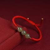 Women's Hetian Jade Transfer Beads Red String – Jewelry Gift Ideas — 6