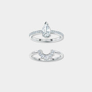 A crystal Light Stacking Ring Water Drop Crown Shape – Stylish Gifts — 5
