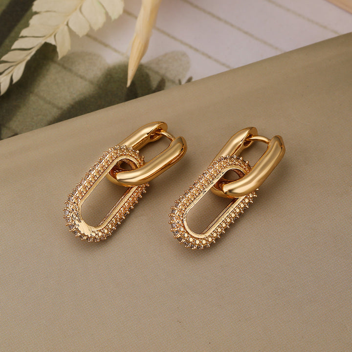 Fashion Personality Copper Gold Plated Zircon – Stylish Gifts — 1