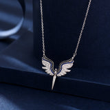 Micro-set Fancy Diamond Angel Wings Necklace – Jewelry Gift Ideas — 5