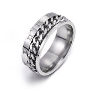 Roman Letter Rotatable Chain Rings Men Digital – Jewelry Gift Ideas — 5