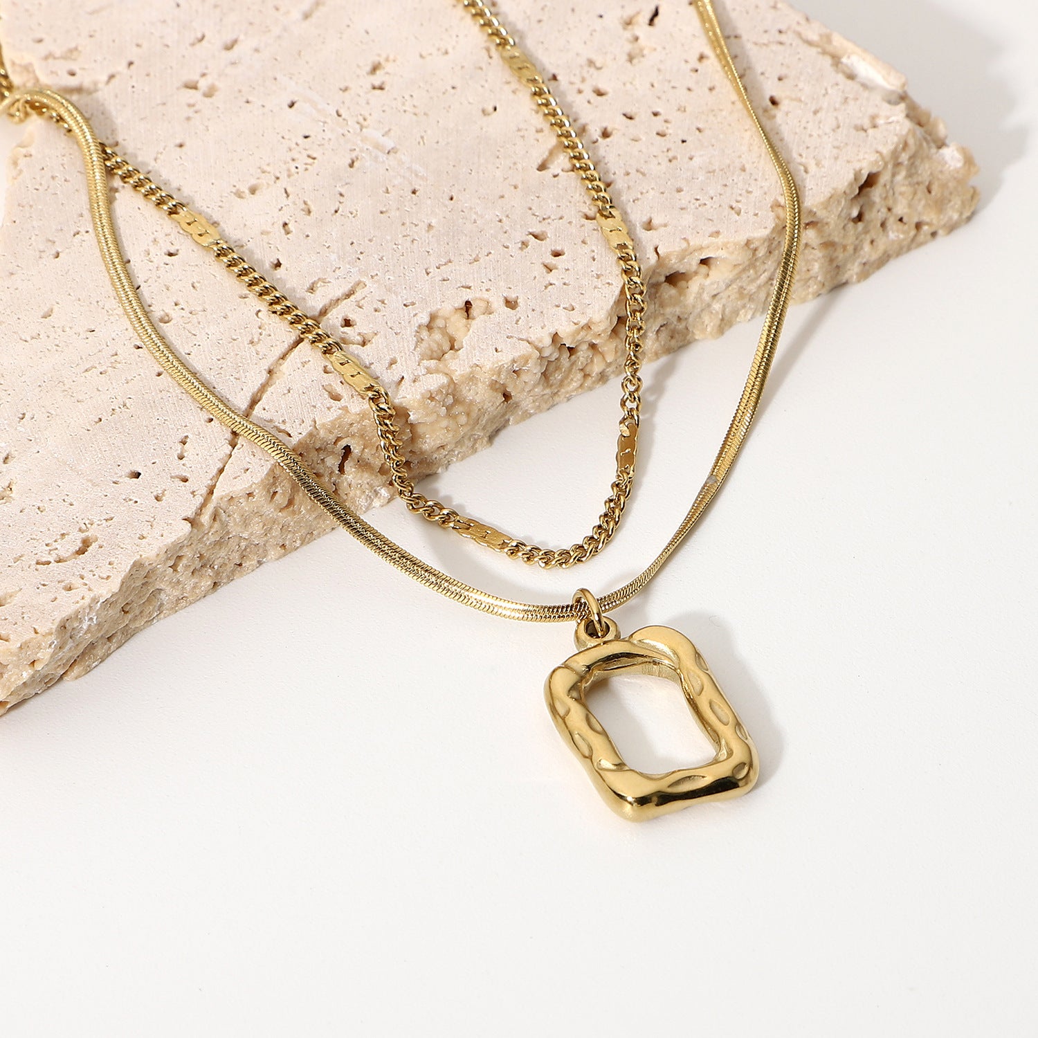 Women's Temperament Fashion Gold Double Hammered – Jewelry Gift Ideas — 1