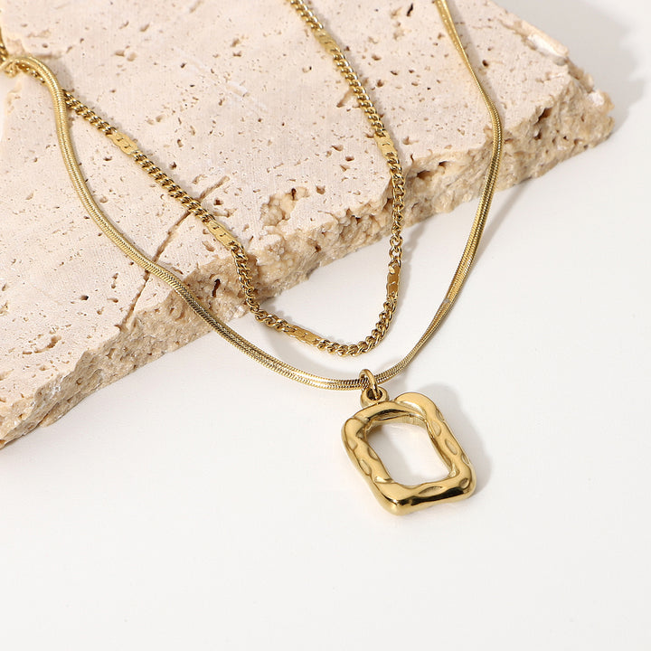 Women's Temperament Fashion Gold Double Hammered – Jewelry Gift Ideas — 1