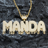 Crown Drops Monogram Mosaic Combination Necklace – Jewelry Gift Ideas — 1
