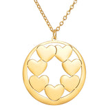 Hollow Heart Round Card Carved Pendant – Jewelry Gift Ideas — 4