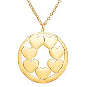 Hollow Heart Round Card Carved Pendant – Jewelry Gift Ideas — 4