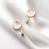 Simple Single Diamond Sweet Wind Short Earrings – Meaningful Gifts — 3