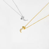 Moon Star Zircon Pendant Necklace – Jewelry Gift Ideas — 5