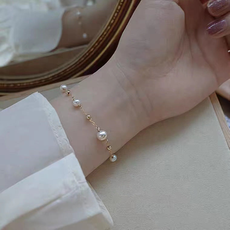 18k Gold Star Pearl Bracelet – Jewelry Gift Ideas — 1
