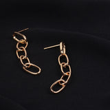 Fashion Gold and Silver Chain Shape Earrings Earrings – Stylish Gifts — 2