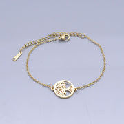 Women's Thin Chain Geometric Hollow Tree Of Life – Jewelry Gift Ideas — 3