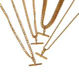 Punk Hip Hop 18K Gold Stainless Steel T Bar – Jewelry Gift Ideas — 7