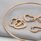 Love Bracelet Peach Heart Name Lettering Titanium – Jewelry Gift Ideas — 10