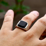 Fashion Retro Men's Simplicity Square Ring – Stylish Gifts — 4