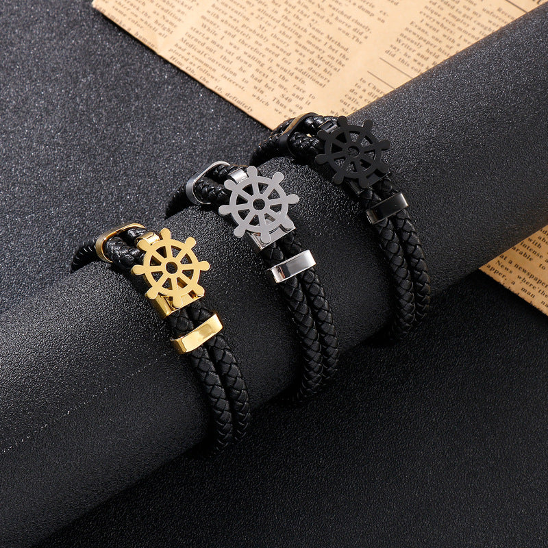 Creative Stainless Steel Rudder Braided Bracelet – Jewelry Gift Ideas — 1