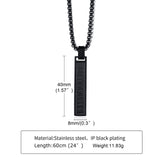 Stainless Steel Roman Numeral Rectangular Bar – Jewelry Gift Ideas — 6