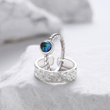 Couple's Sterling Silver Pair Versatile Glass Ring – Gifts for Couples — 3