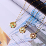 Red Agate Star Moon Collar Necklace – Jewelry Gift Ideas — 1
