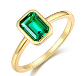 Female 925 Pure Women's Emerald Ring – Gifts for Her — 11