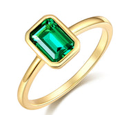 Female 925 Pure Women's Emerald Ring – Gifts for Her — 11