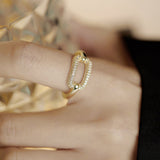 Fashion Korean Women Diamond Square Ring – Stylish Gifts — 5