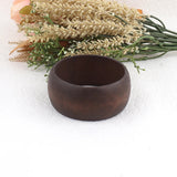 Flat Mouth Wide Embryo Log Bracelet Flat Wooden – Jewelry Gift Ideas — 5