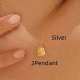 Minimalist Carved Name Pendant Necklace – Jewelry Gift Ideas — 10