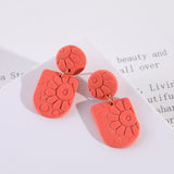 Earrings Jewelry Geometric Embossed Sunflower – Jewelry Gift Ideas — 1