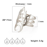 Flame Crescent Exaggerated Geometry Stainless – Unique Gift Ideas — 4