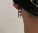 Titanium steel chain hoop earrings – Meaningful Gifts — 4