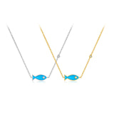 Diamond Fish Pendant S925 Silver Necklace – Jewelry Gift Ideas — 5
