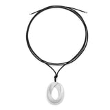 Vintage Oval Hollow Pendant Necklace – Jewelry Gift Ideas — 3