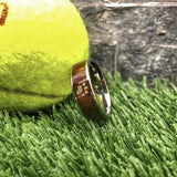 TITANIUM DOG PAW PRINT OPAL AND KOA WOOD RING – Dog Lover Gifts — 2
