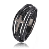 Multi-layer Braided Stainless Steel Cross Men's – Jewelry Gift Ideas — 2