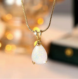 Fashion Platinum Water Drop Blue Copper Necklace – Jewelry Gift Ideas — 9