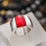 Simple Fashion Women's Steel Glass Titanium Steel Ring – Stylish Gifts — 11