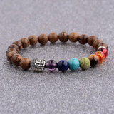 Round wood beaded beaded bracelet – Jewelry Gift Ideas — 2