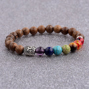 Round wood beaded beaded bracelet – Jewelry Gift Ideas — 2