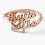 Sterling Silver Couple Name Ring Female Fashion – Stylish Gifts — 2